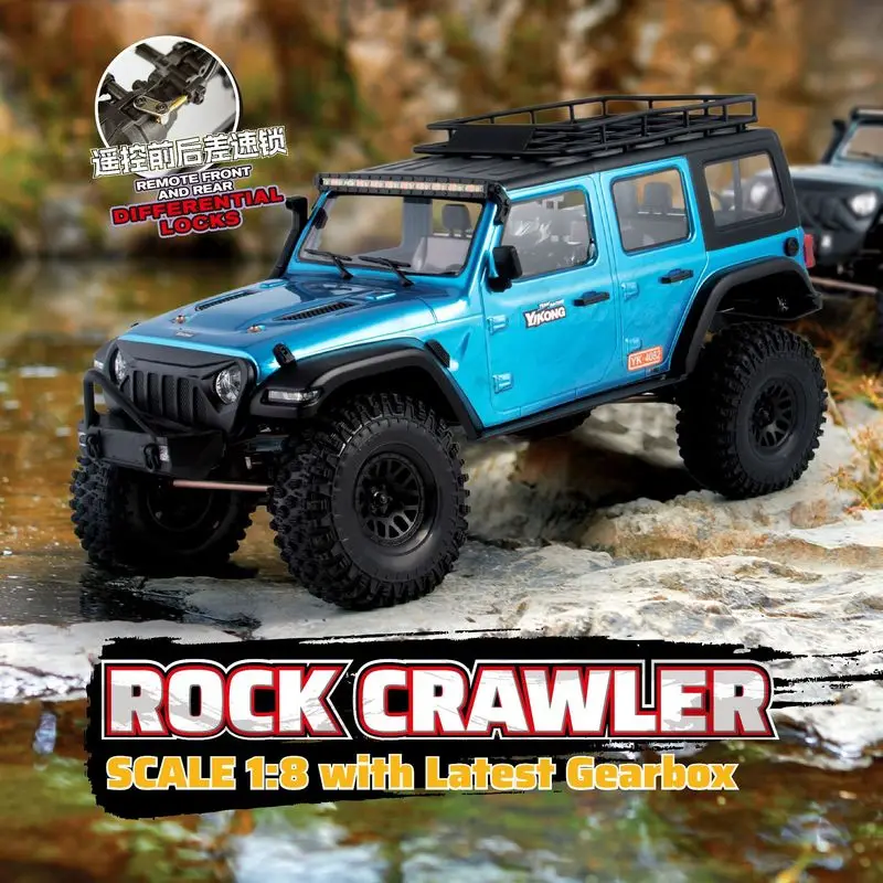YK4082V3 Brushed 1/8 RC Crawler Professional 4WD Off-road Simulation Car Portal Axle & Differential Lock Remote Control Rock