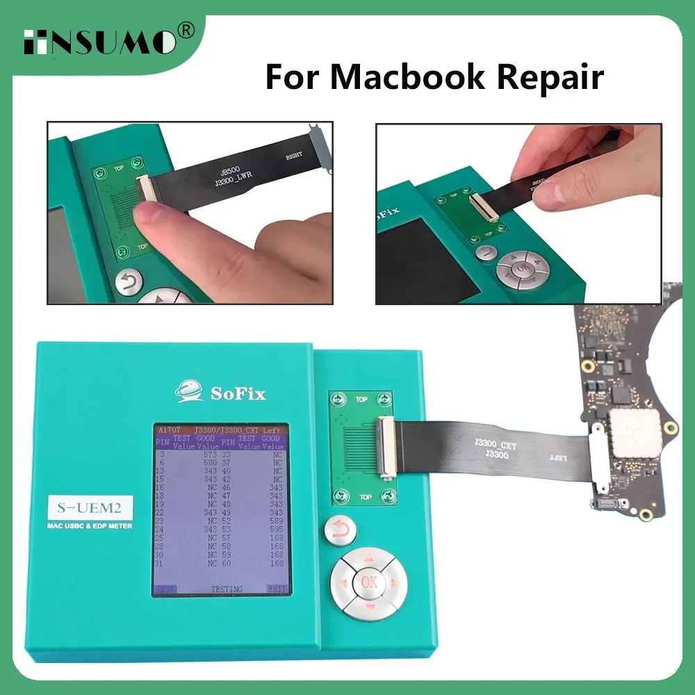

Sofix S-UEM2 тестер USBC для MacBook Mac 2016-2020 разъем EDP детектор логическая плата разъем материнской платы тестовая коробка