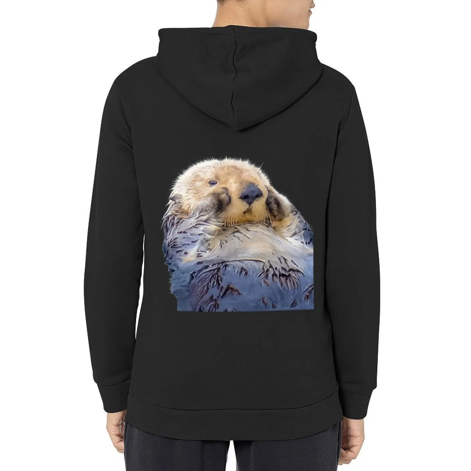 

Adorable Sea Otter! Hoodie autumn new products men's coat blouse men clothing men's oversize hoodie