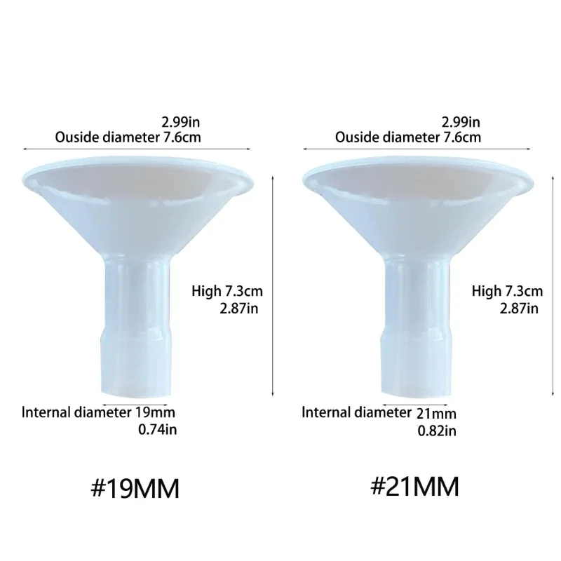 Flange plástico portátil insere protetor bomba tira-leite/copos destacáveis ​​protetor bomba tira-leite acessório