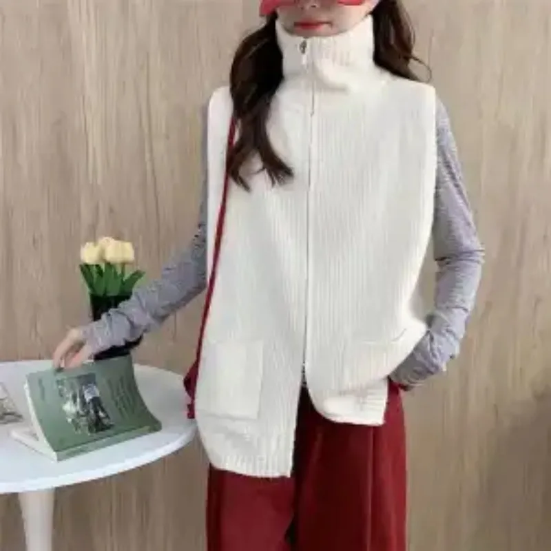 Bild 3: Pullover Weste Gestrickte Doppelreißverschluss Weste Jacke Retro Design Neue Stil Top