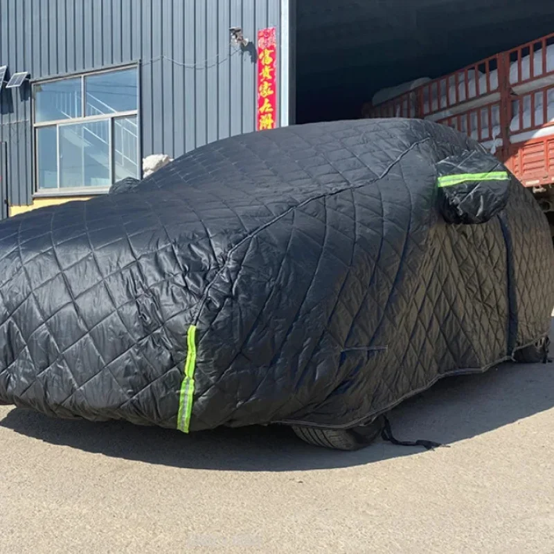 

Oxford Cotton Non Woven All Weather Thickened Multilayer Waterproof Snowproof Hail Proof Car Cover