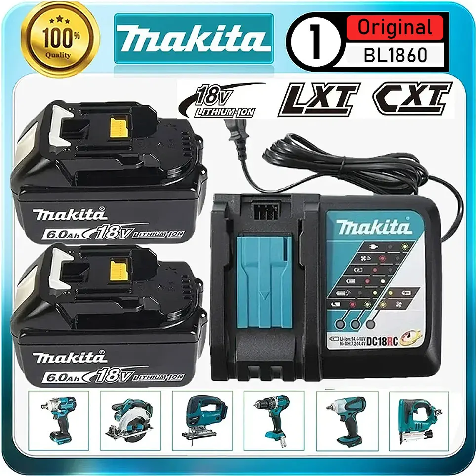 

Аккумулятор и зарядное устройство Makita BL1860 BL1850B BL1850 BL1840 BL1830 18 в