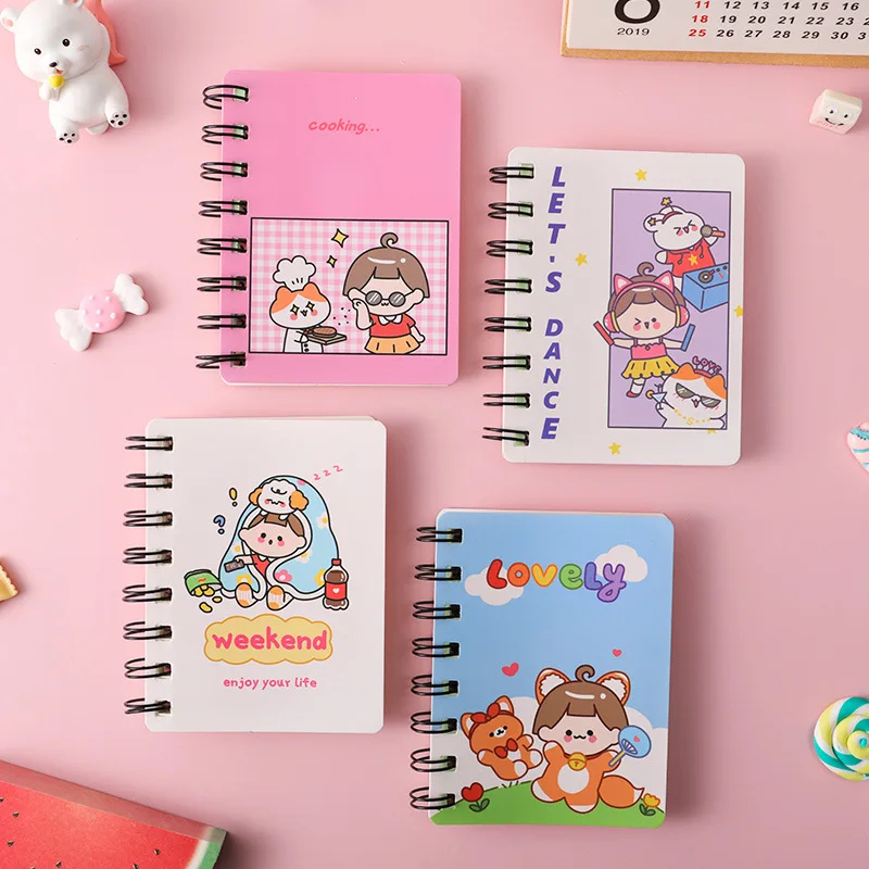 

A7 Adorable Cute Avocado Rollover Mini Portable Coil Notepad Diary Book Exercise Book Escolar Papelaria School Office Supply