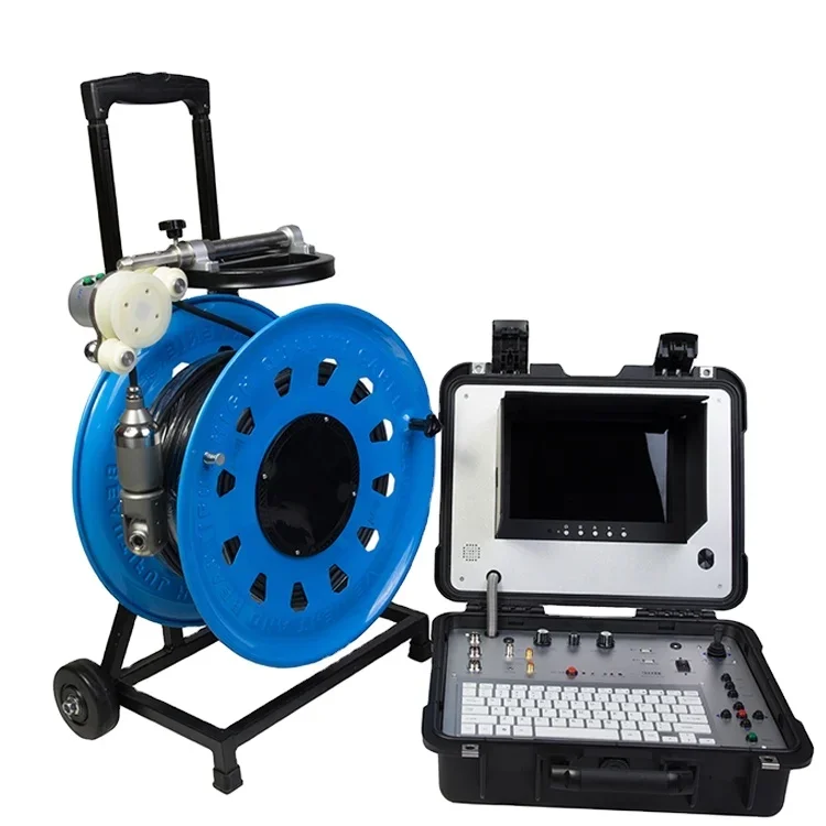 Pan360 Tilt180 Cable Underwater Pipe Video Inspection Camera For Deep Water Well Borehole Price 100m To 200m