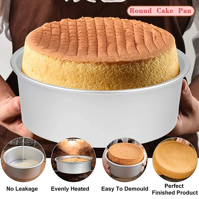 Cake Pan Round Cake Pans Performance Aluminum Nonstick & Leak Proof Set Cake Pan, Perfect for Tier Smash Cake-A57M