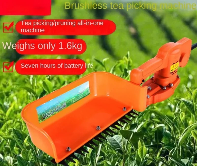 Rechargeable electric hedge trimmer for picking tea and collecting tea
