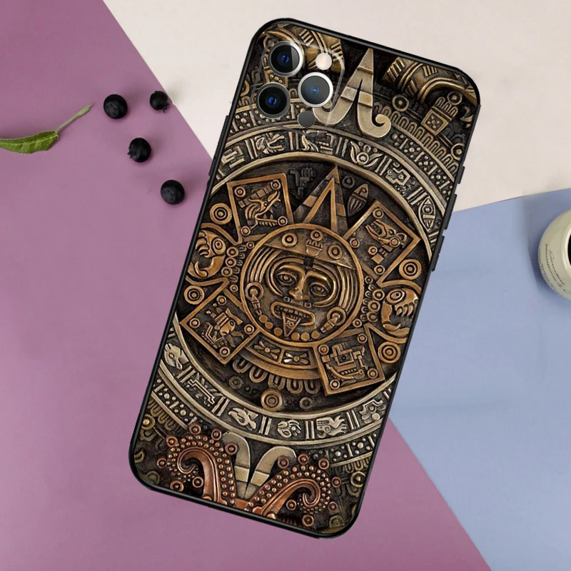 Mayan Calendar Case For iPhone 16 15 14 13 12 11 Pro Max 7 8 Plus XR XS Max X Phone Protection Cover