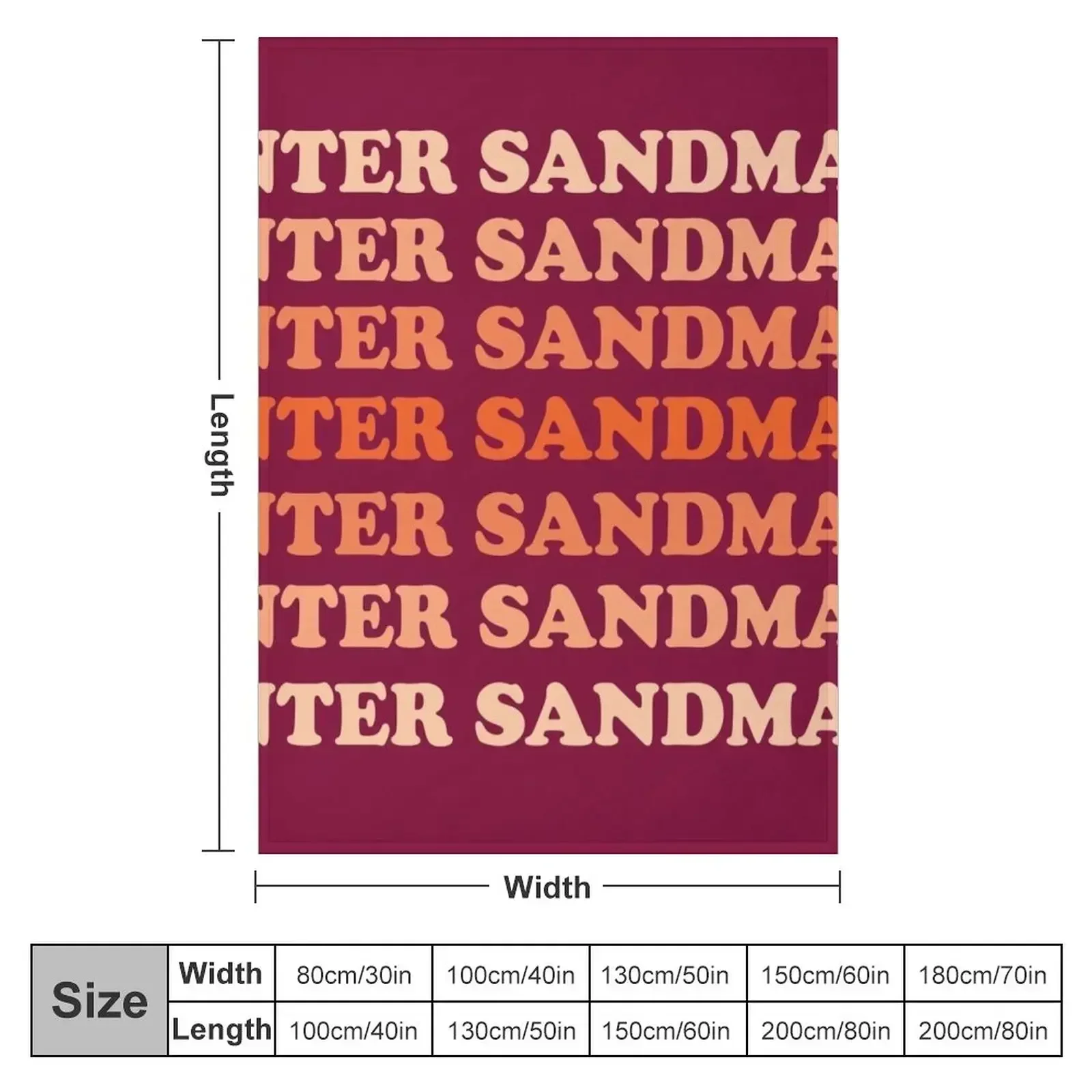 Enter Sandman Ombre Throw Blanket Hairys for babies Custom Retros Blankets