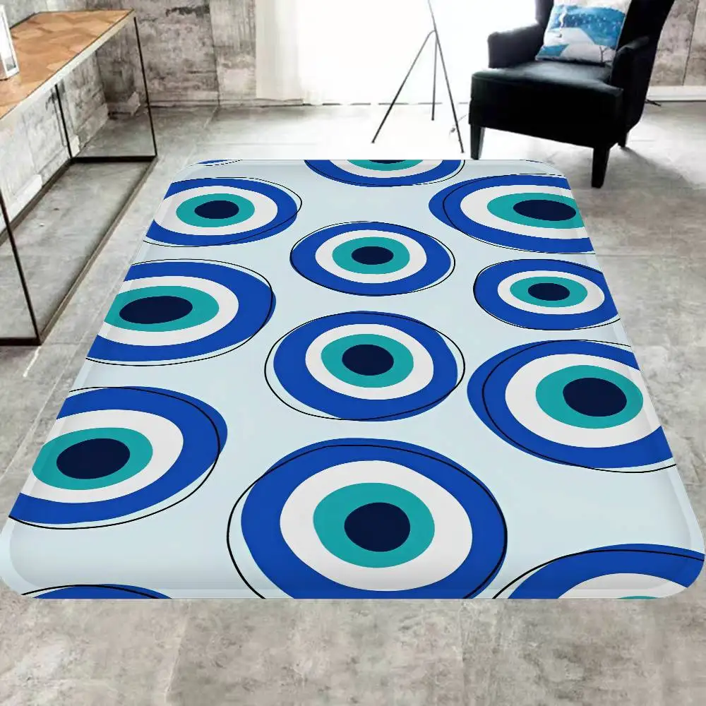 Trendy Boho Evil EyeS Long Rugs Cheaper Anti-slip Modern Living Room Balcony Printed Bedside Area Rugs