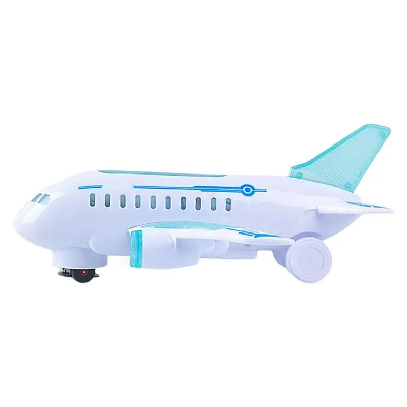 

Kids Airplane Toys Toddler Toy Plane With Flashing Lights And Sounds Universal Wheel Electric Airplane Model For Boys Girls