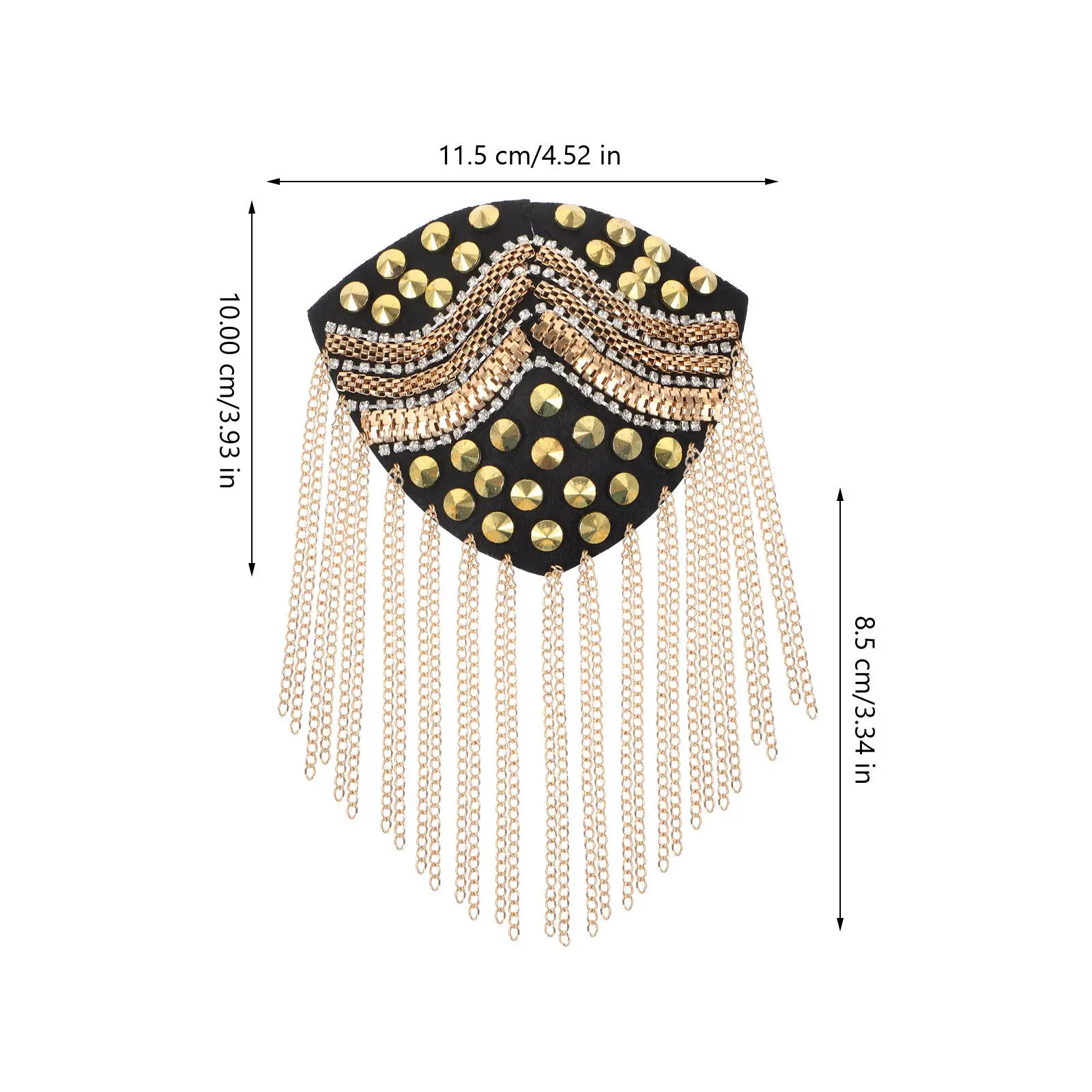 1 Par de Ombreiras Estilo Britânico com Borlas e Rebites – Design Moderno e Decorativo para Uniformes Militares e de Trabalho