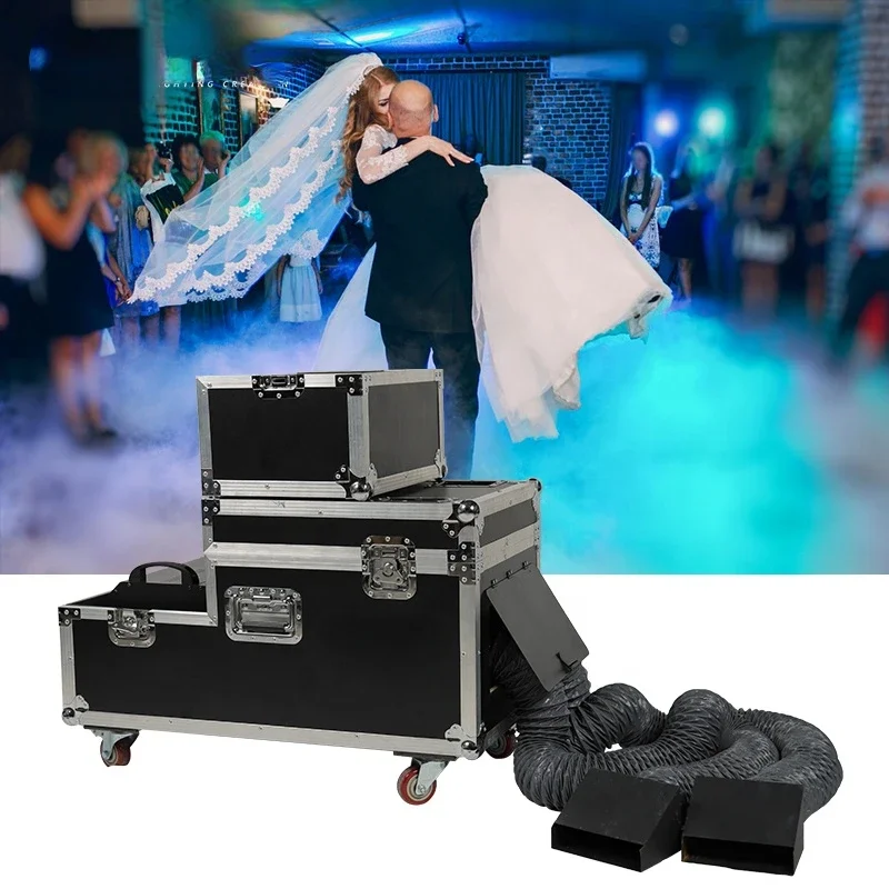 3000w Low Lying Fog Machine Water Base Dual Output Ground Smoke Machine For Stage Wedding Disco Party