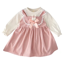 Spring And Autumn Children Girls' Dress New Style Korean Version Princess Sweet Toddler Baby Dress Clothing