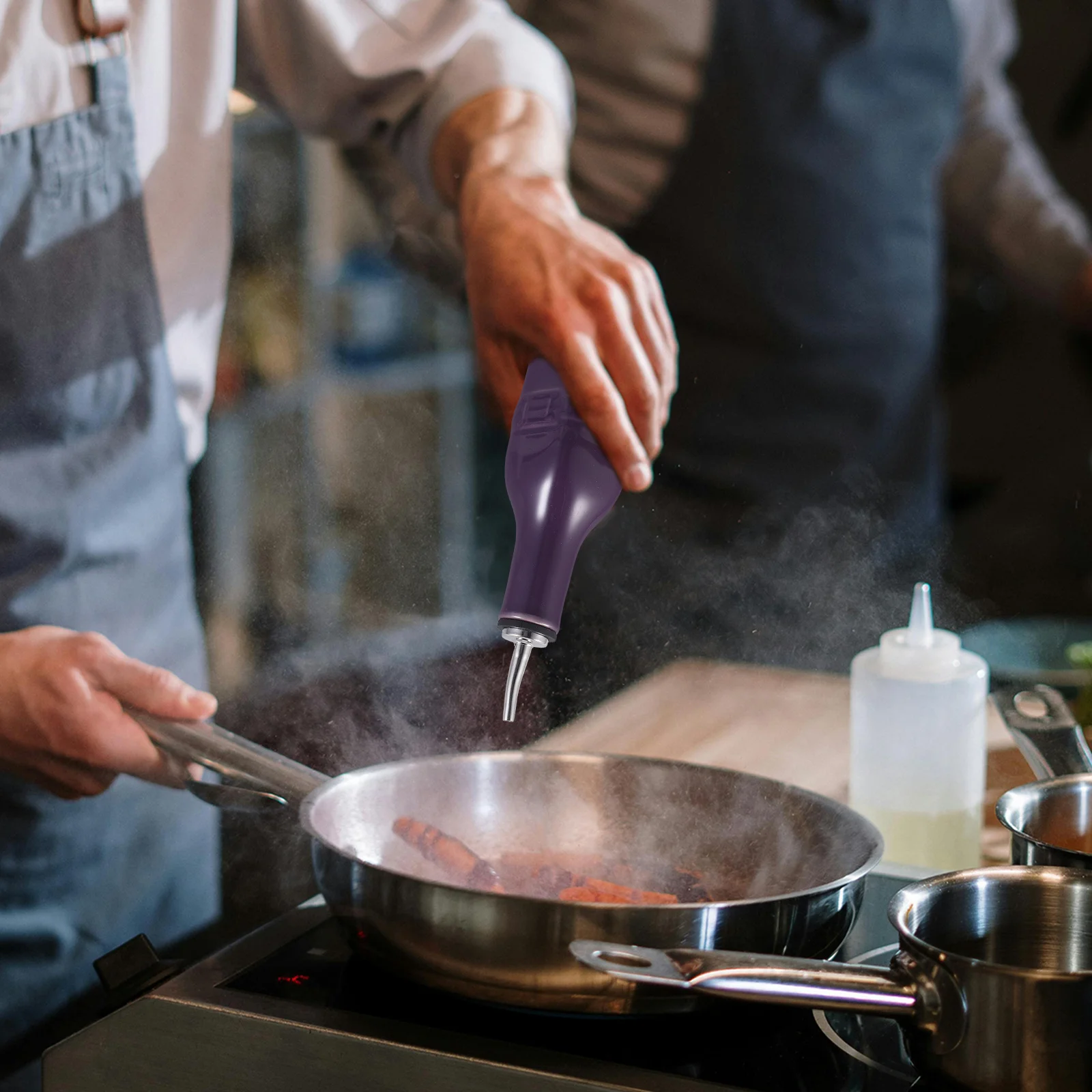 

Ceramic Vinegar Bottle Purple Oil Dispenser Japanese Style Condiment Holder Moderate Size Safe Convenient Kitchen