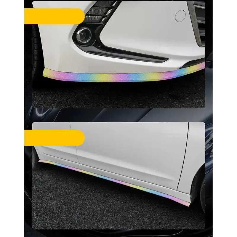Front Bumper Strip Car Front Lip Bumper Protector Flexible Rubber Body Trim Adhesive Protection Tool For Outing Traveling