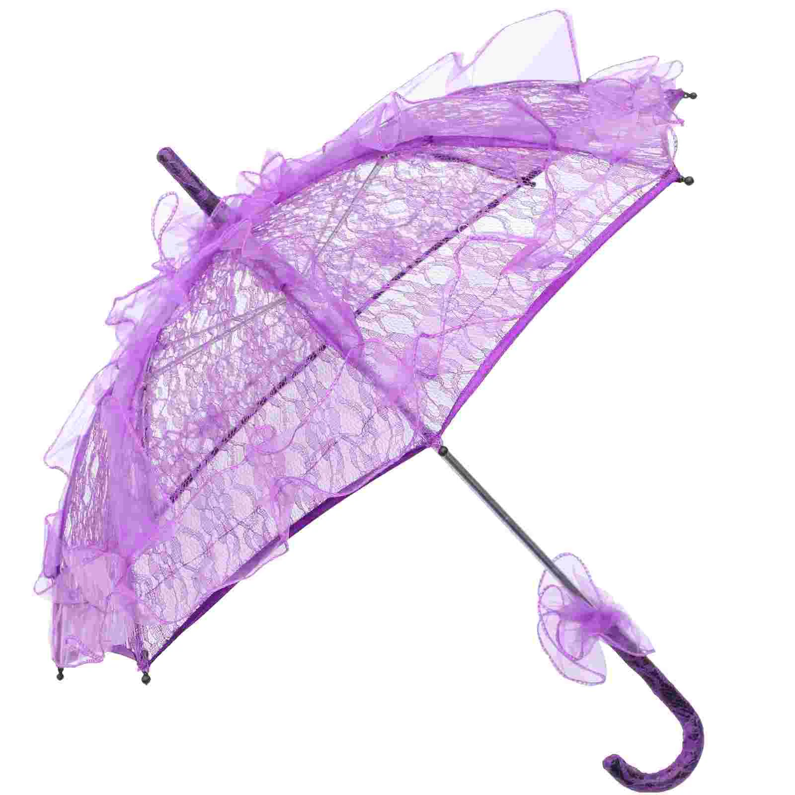 

Lace Umbrella Photo Prop for Wedding Decoration Elegant Bridal Party Stage Performance Romantic Photoshoot Accessory