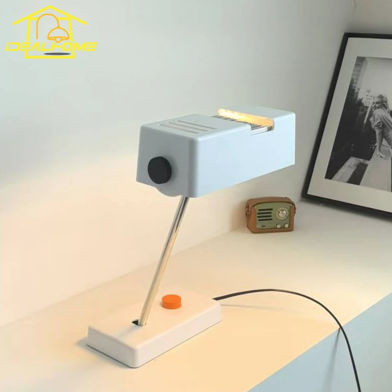Średniowieczna Retro Przemysłowa Lampa Stołowa 1960S Space Bauhaus Lampki Biurkowe LED E27 Wystrój Domu Salon Sofy Kawiarnia Gabinet Studio Bar