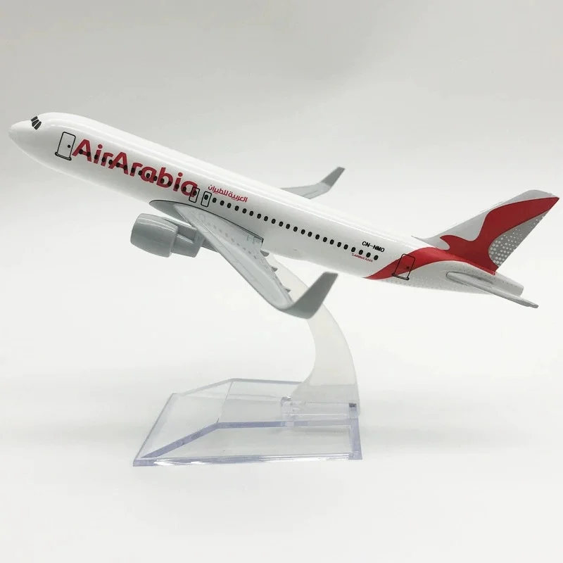 

16cm Arabian Airlines A320 Aircraft Diecast Metal 1/400 Scale Planes Model Airplane Accessories Children Educational Toys