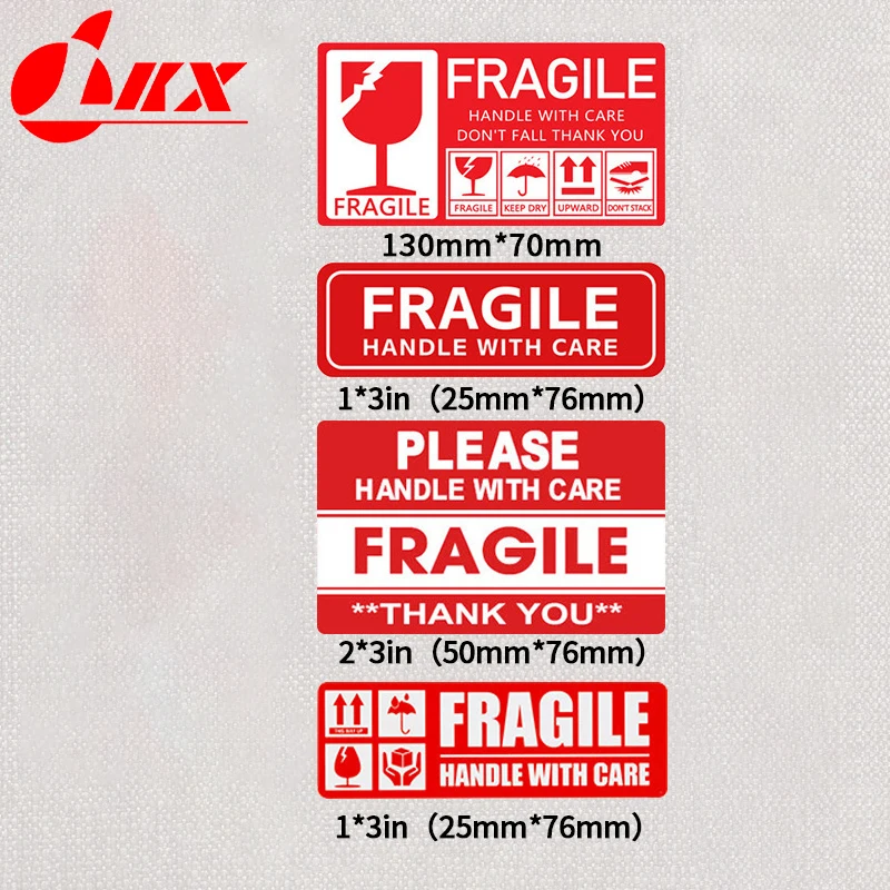 Fragile Warning Label Stickers Logistics Accessories Hazard The Goods Handle With Care Warning Labels Express Label Adhesive