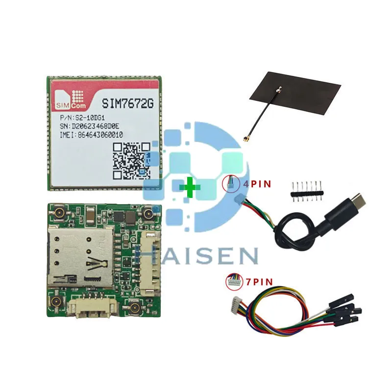 HAISEN SIMCOM SIM7672G Core Board With Cable SIM7672G Development Board LTE CAT1+4G+GPS SIM7672