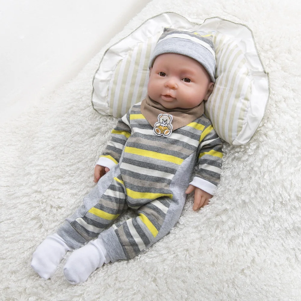 16 Inch Handmade Full Silicone Reborn Baby Dolls Real Looking for Kids