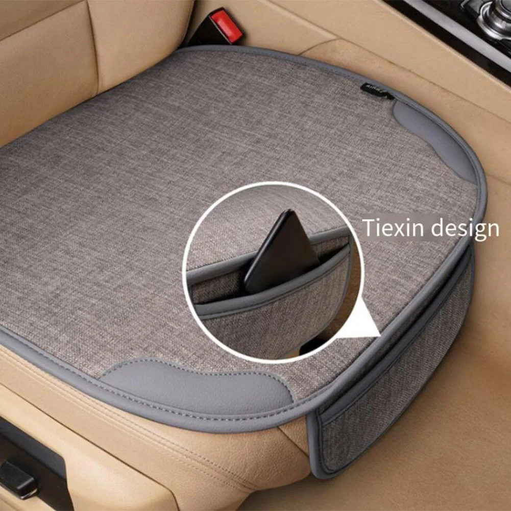 

Comfortable Linen Car Seat Cover Breathable Design for Front Seats That Protects and Elevates Your Car Interior