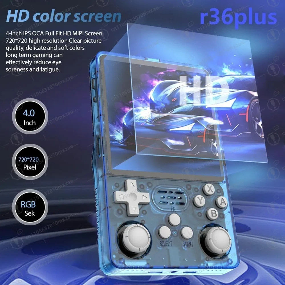 R36s Handheld Game Console, 15000+ Preloaded Games, 4.0 Inch Retro Console with 64GB Storage and 26+ Emulators