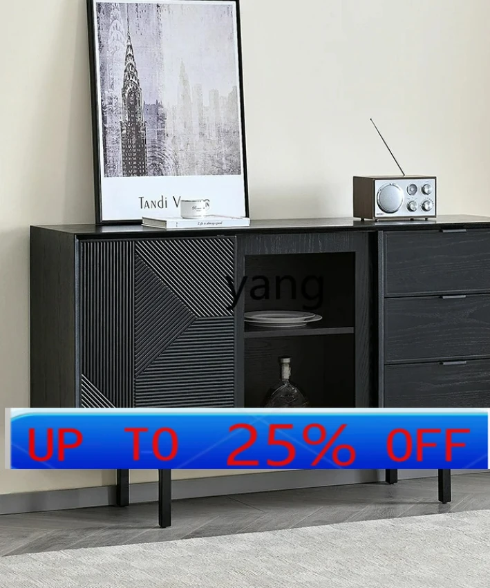 

LH Solid Wood Sideboard Living Room Wall Storage Simple Modern Storage Hallway Side Cabinet