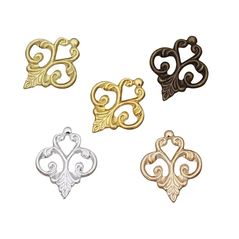 BoYuTe 13*15mm Brass European Flower Filigree Findings Handmade Materials DIY Jewelry Accessories and Components