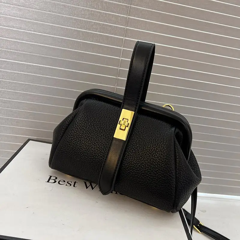 2023High quality lychee patterned handbag for women's new Tote personalized underarm bag versatile single shoulder crossbody bag