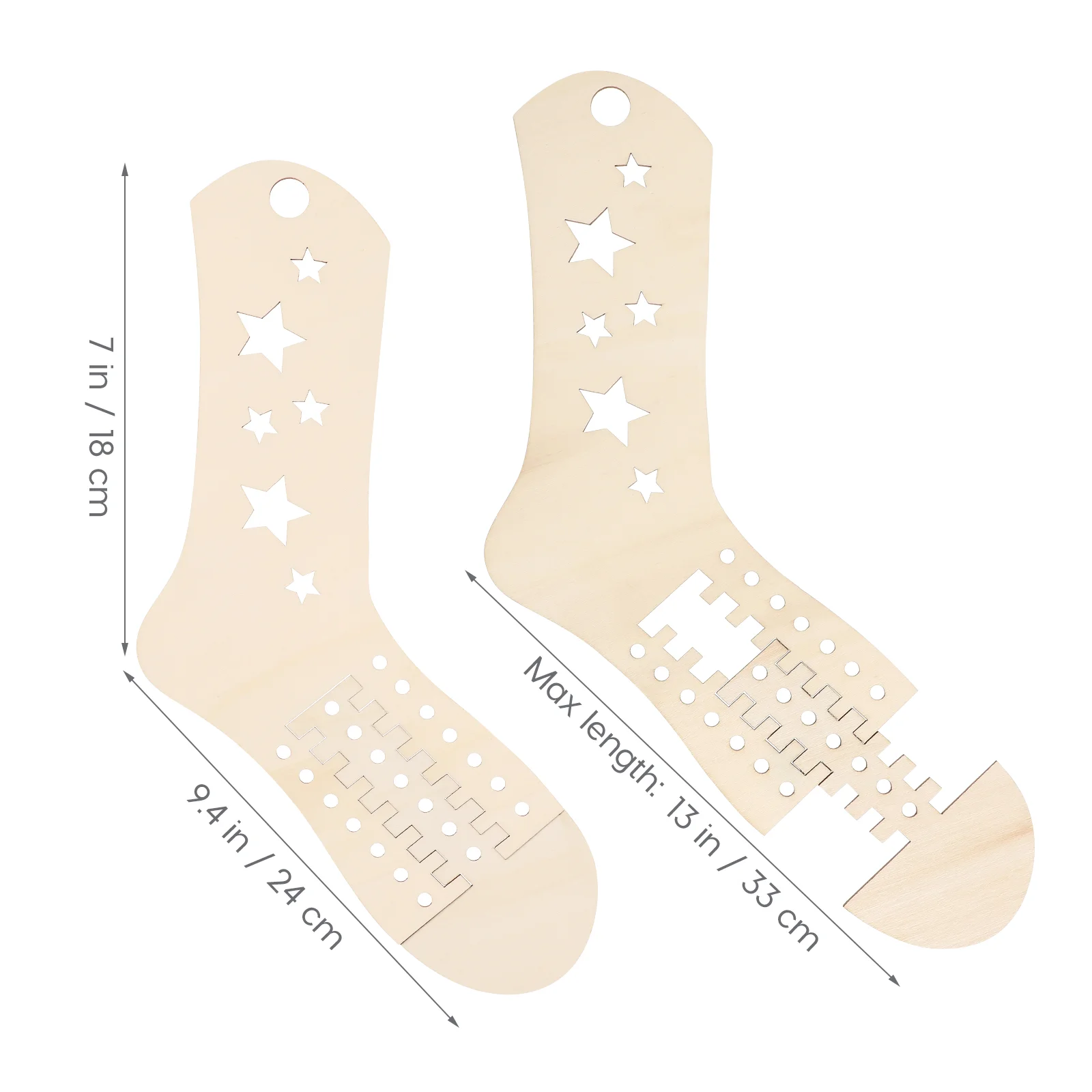 2 Pcs Stocking Display Models Knitting Molds Wooden Sock Tools Stretcher Hand Form Blockers Man