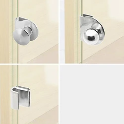 No Drilling Steel Glass Door Handle/clamp/clips For Office Glass Door Showcase Cabinet Drawer Pull Knob Furniture Hardware