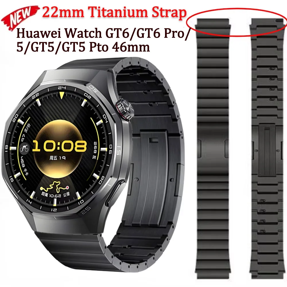 22mm Original Titanium Strap for Huawei Watch GT3/4/GT5/GT6 Pro 46mm Quick release Bracelet for Huawei Watch 5 4 3 Pro 46mm Band