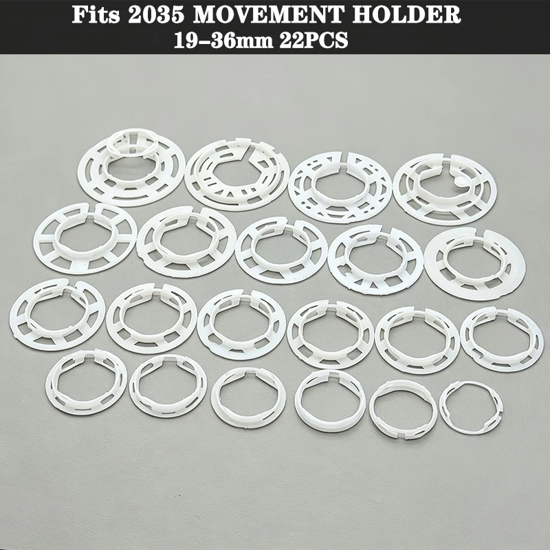 19mm-36mm 20PCS Plastic Stent for 2035 Movement 2035 Holder Watch Movement Spacer Ring 2035 Case Ring Watch Accessories