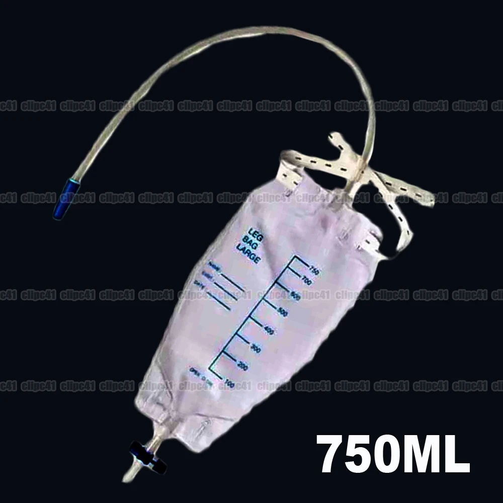 1Pc 750ml/1500ml Drainage Bag Urine Collection Urination Bags Thickened Catheter Leg Bag Storage with Tube Drainage Bags Kit