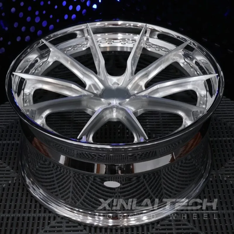 【2026】XINLAI Custom 2 Piece Forged Wheels Factory Direct Deep Concave Multi Spoke Rims 18-22 Inch Custom Offset For Luxury Vehic