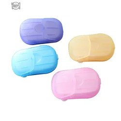 Travel Camping Hiking Disposable Boxed Soap Flakes Portable Soap Paper Hand Washing Cleaning Soap Tablets Scented Toilets Soaps