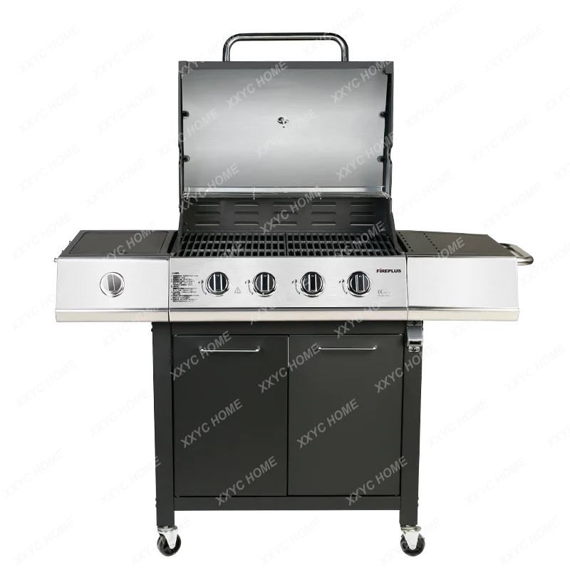 

Outdoor Grill Large American Barbecue BBQ Stainless Steel Courtyard Barbecue Grill