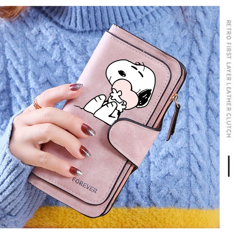 Kawaii Snoopys Wallet Women Wallets Card Wallet Coin Wallet Women Bags for Women Purse ID Wallets Female Coin Purse Gift