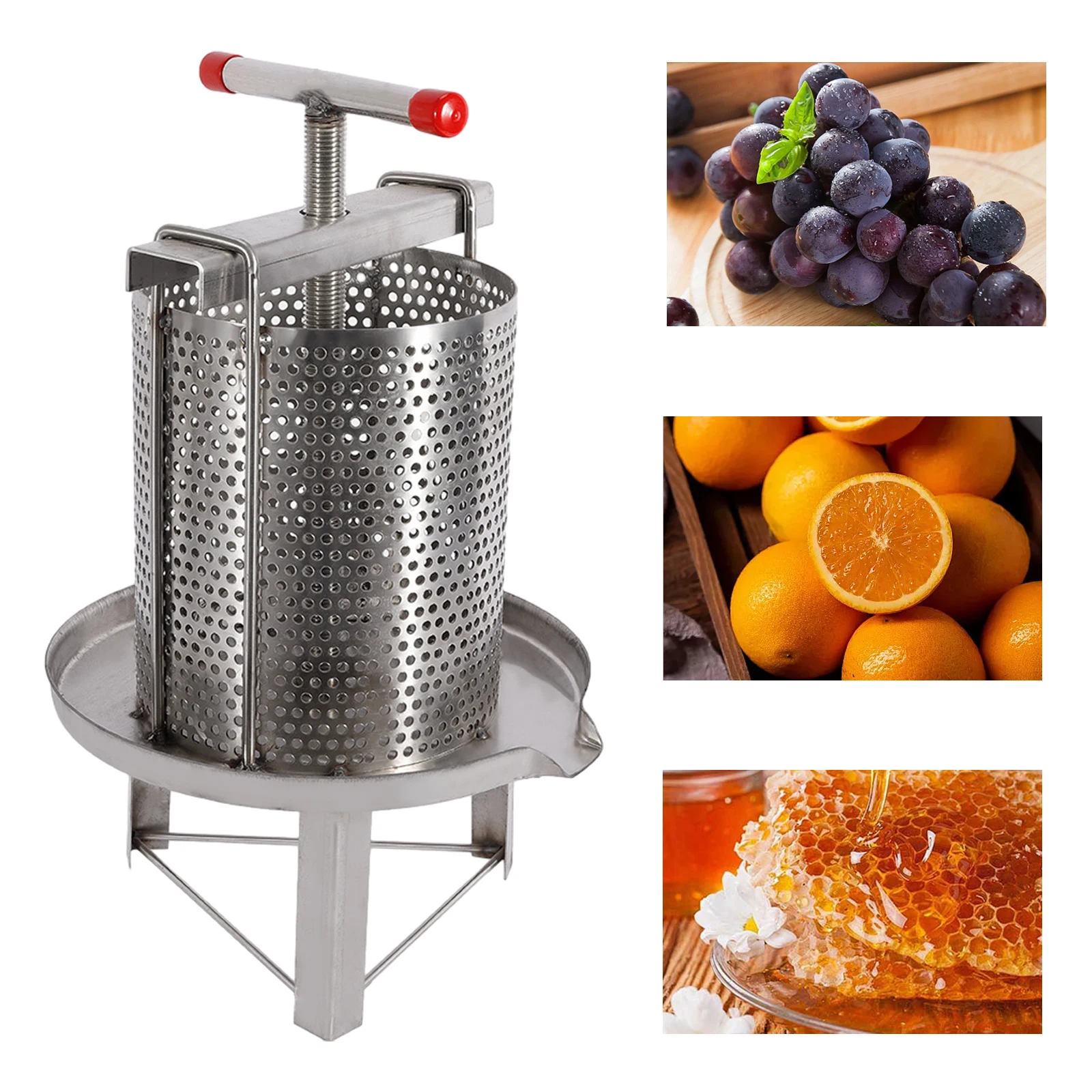 

304# Stainless Steel Household Manual Honey Press Wax Press Beekeeping Tool