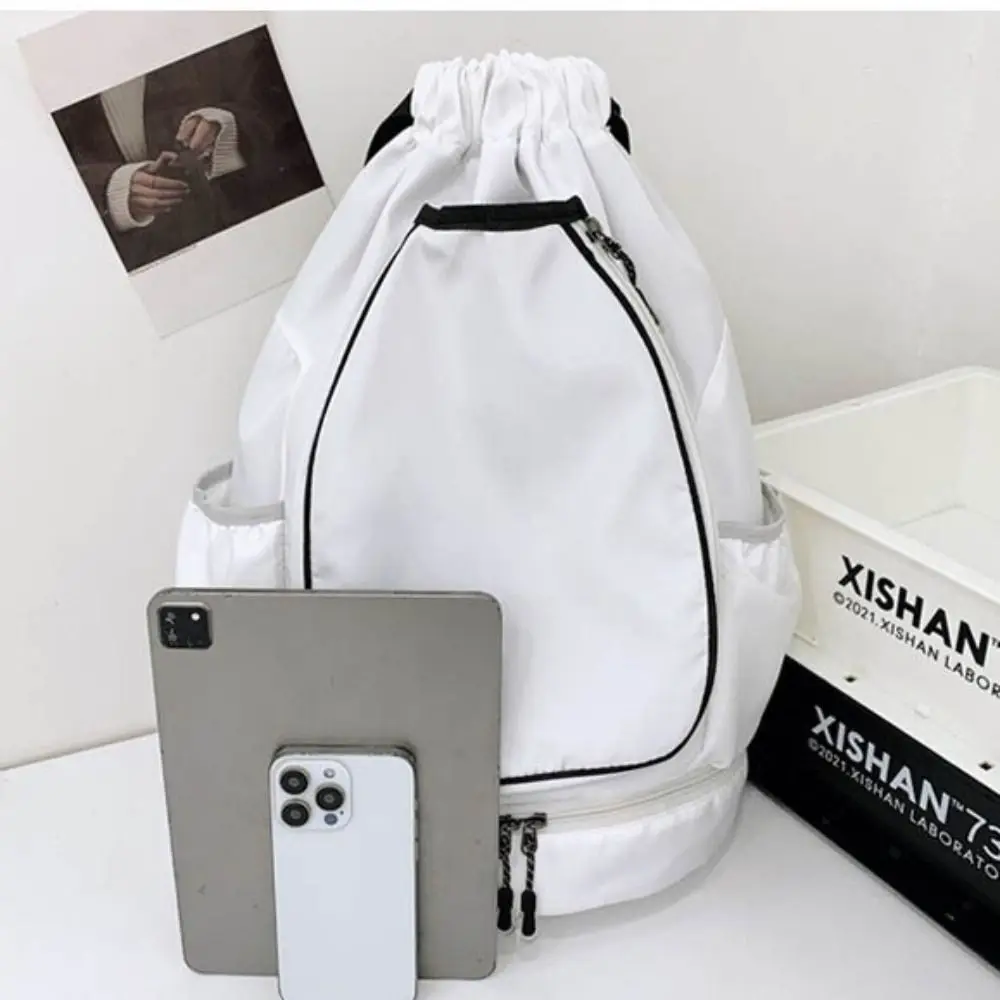 

2 Rackets Tennis Racket Backpack with Shoes Pocket Waterproof Badminton Sports Bag Adjustable Strap Casual