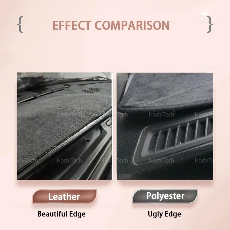 وسادة داش حصيرة السجاد لأودي A6 2005-2011 2006 2007 2008 2009 2010 سيارة التصميم جلد الغزال أسود/بني داشمات غطاء لوحة القيادة