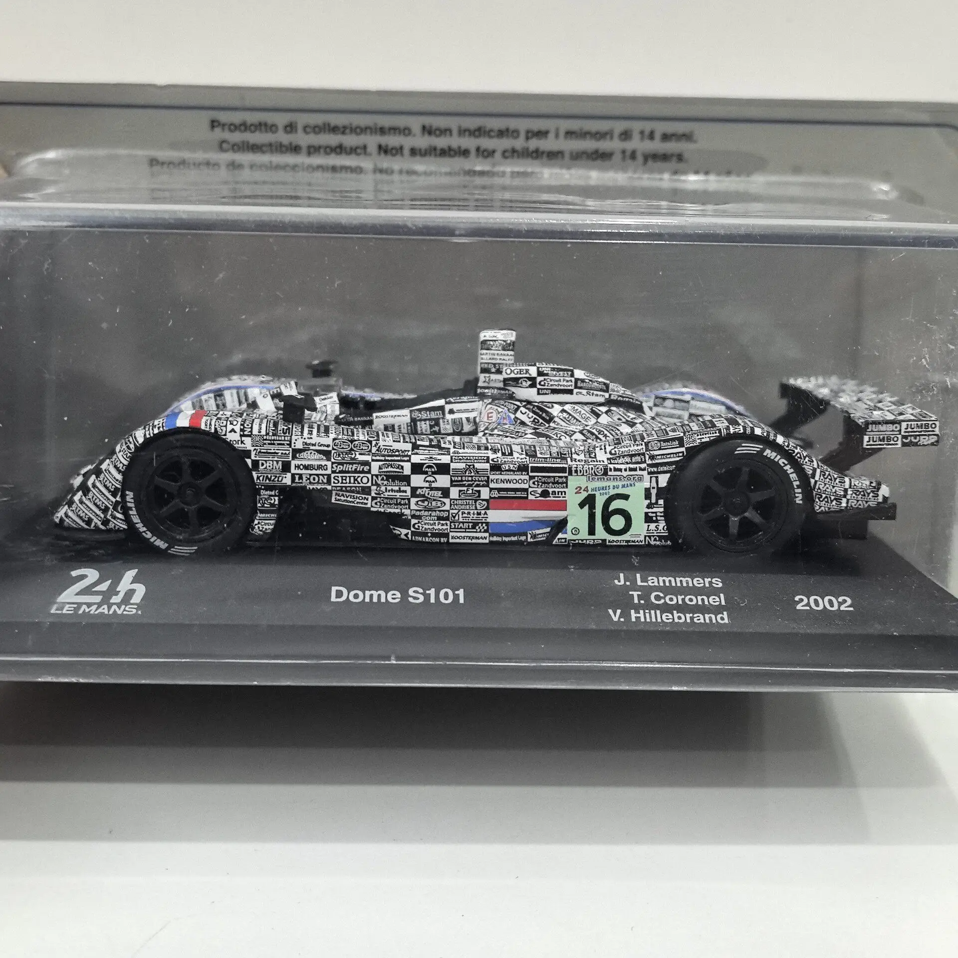 Diecast IXO 1/43 Scale DOME S101 # 16 2002 24H LEMANS J7 Racing Alloy Car Model