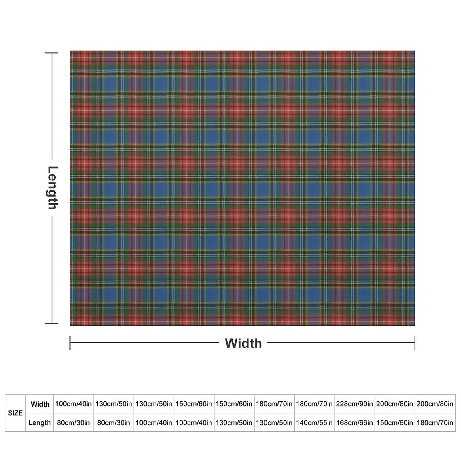 MacBeth A Original Scottish Tartan Throw Blanket for winter Summer Blankets