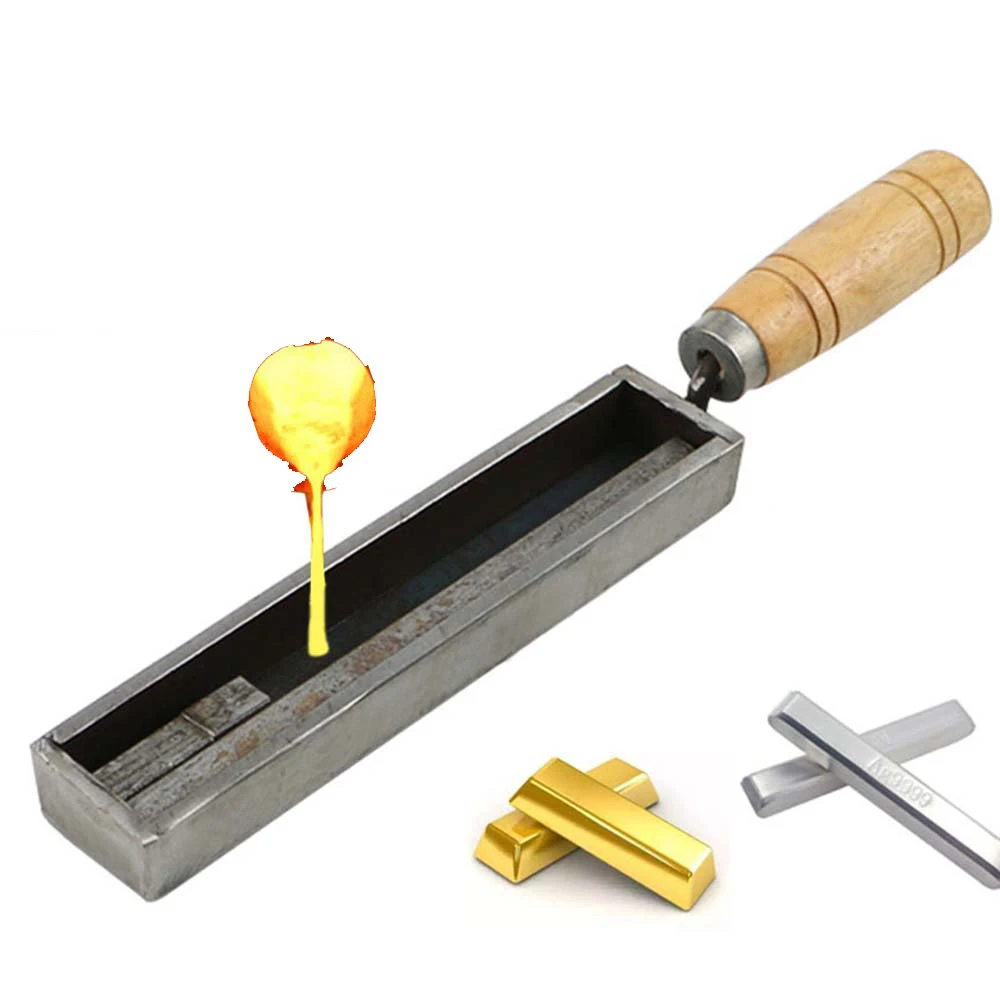 1PC 4in/7in/8in Cast Iron Melting Mold Metal Ingot Mould Metal Casting and Refining Iron Tank Gold Melting