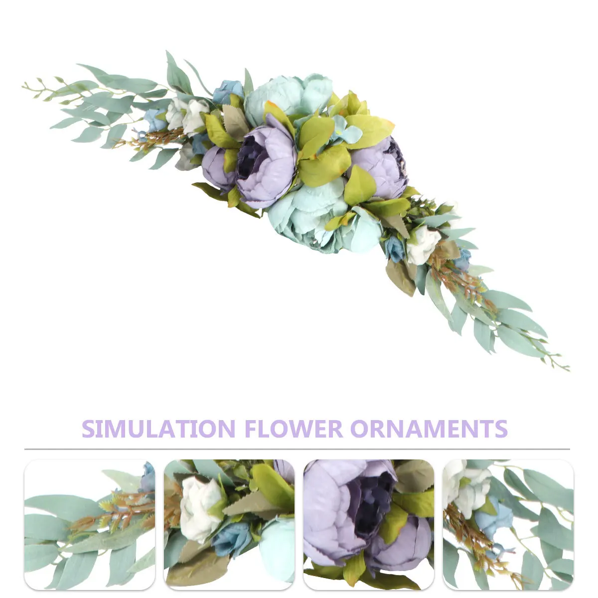 

1Pcs Artificial Peony Garland Lifelike Door Wreath Greenery Wedding Decoration Photo Prop Peony Garland Artificial Wreath