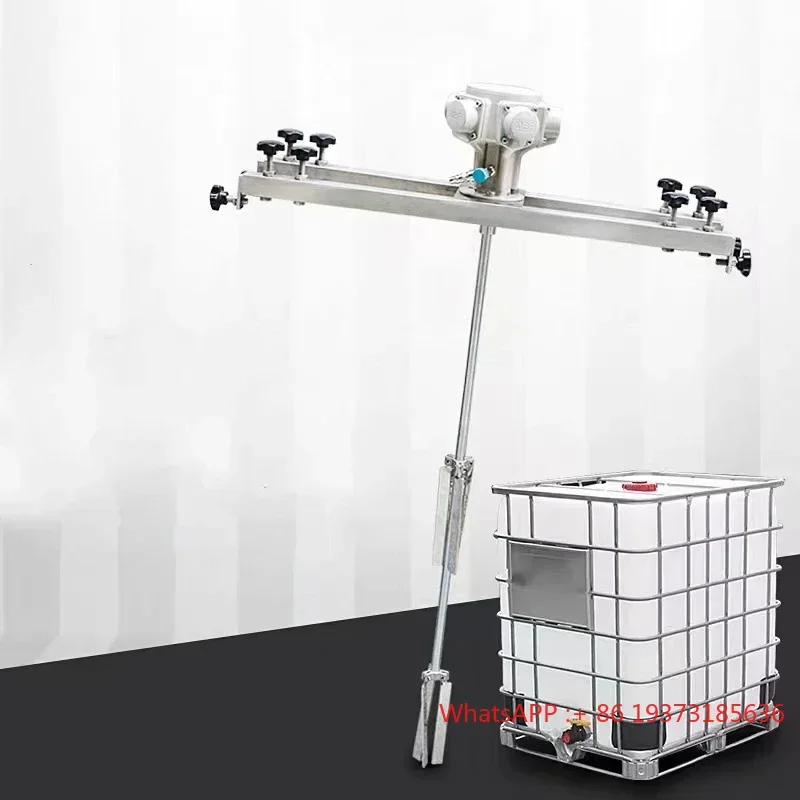 Ton bucket IBC bucket special pneumatic mixer paint ink coating glue chemical explosion-proof mixer1000L capacity pneumatic agit