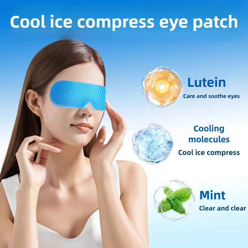 

20/40 Pcs Box Hot Selling Disposable Ice Eye Patches Hydrogel Eye Protection Relieve Fatigue Herbal Cold Compress Eye Masks
