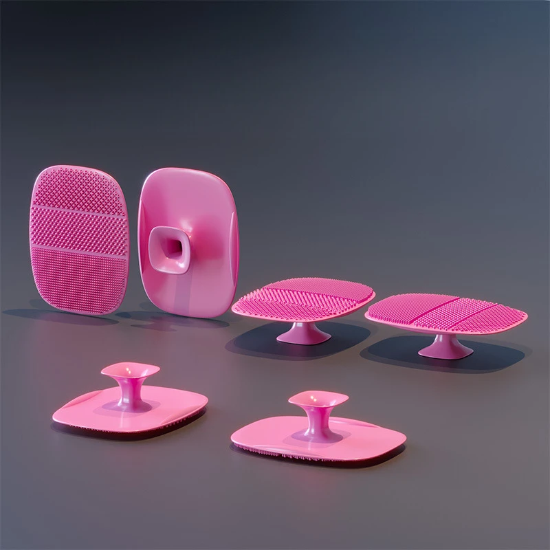 角質除去シリコーンブラシクリーンノースリップハンドルボディスクラバークリーンスパスキンケアバスルームアクセサリーフェイシャルブラシ美容